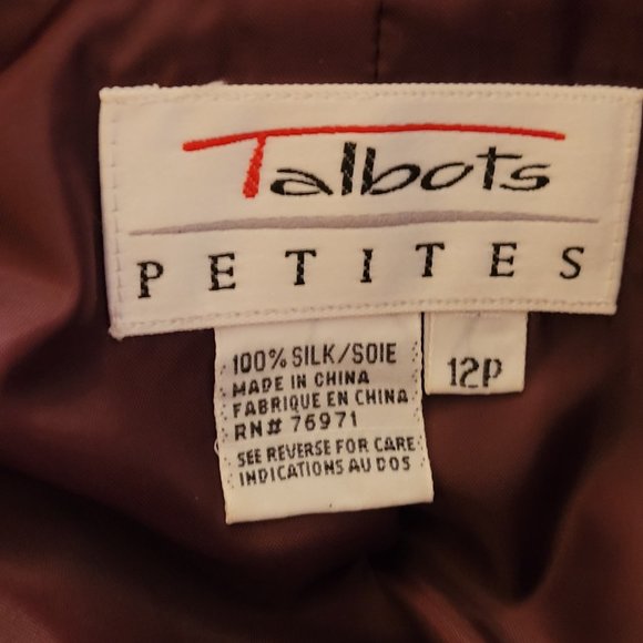 ๐ Talbots Petites Iridescent Silk Jacket - Picture 6 of 8